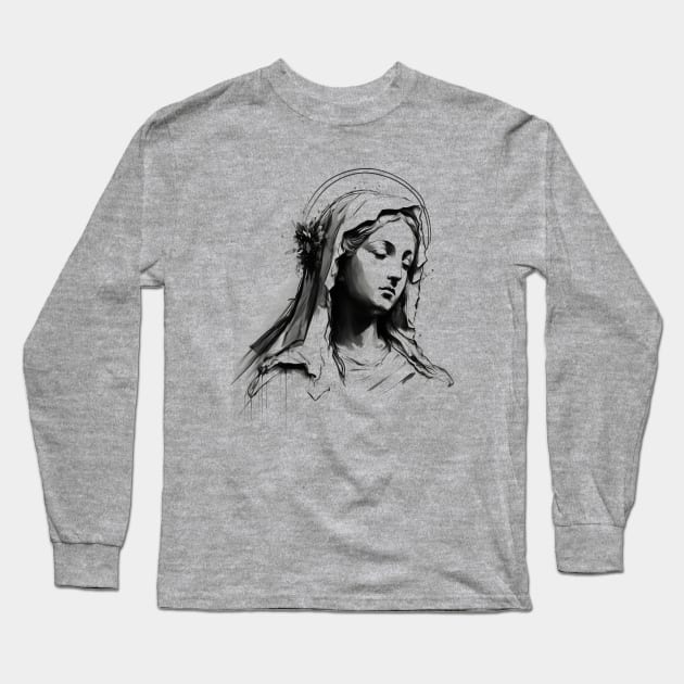 Blessed Virgin Mary Long Sleeve T-Shirt by ShopBuzz